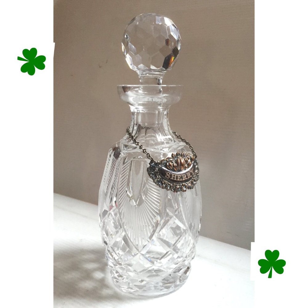 WATERFORD ✨ Round Crystal Shannon Jubilee Decanter w/ Sherry Tag ☘️ Ireland